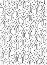 Isometric Dover Tessellations Doverpublications sketch template