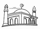 Masjid Mewarnai Putih Hitam Sketsa Karikatur Terkeren Paud Ibadah Clipartbest Asyik Memang Berdoa sketch template