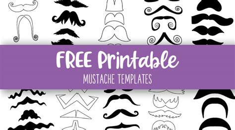 printable mustache templates   mustaches printabulls