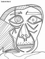 Coloring Pages Dali Salvador Picasso Famous Portrait Artist Self Work Pablo Doodle Color Alley Getcolorings Getdrawings Classroomdoodles sketch template