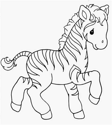 animal baby zebra coloring pages