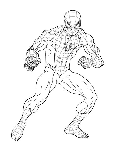 printable coloring spiderman