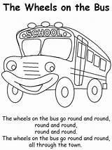 Bus Wheels Coloring School Preschool Pages Color Song Safety Printable Activities Transportation Sheets Kindergarten Template Colouring Crafts Buses Songs Wheel sketch template