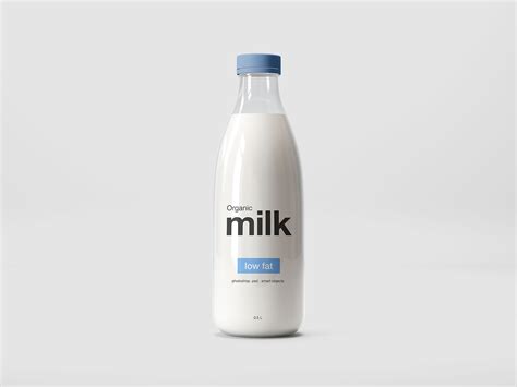 milk plastic bottle mockup  mockup