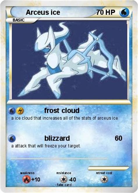 Pokémon Arceus Ice Frost Cloud My Pokemon Card