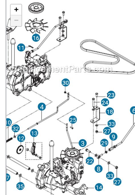 Transmission Drive Belt Diagram For Husqvarna Rz5424 Zero Turn