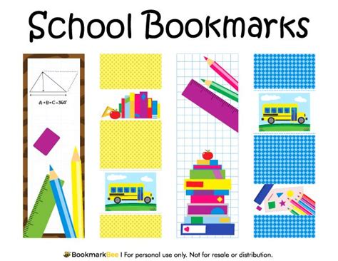 printable school bookmarks school bookmarks bookmarks library bookmarks