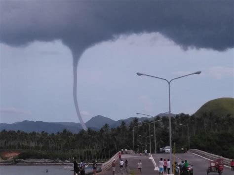 Tornado In Legazpi An Impressive Waterspout Surprised
