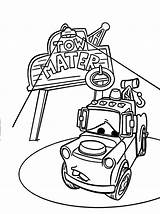 Mater Tow Coloring Pages Spotlight Color sketch template