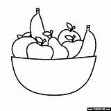 Bowl Fruit Coloring Pages sketch template