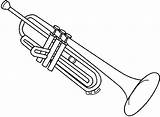 Trumpet Trompeta sketch template