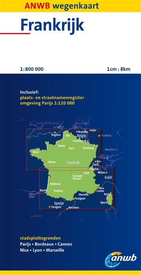 wegenkaart landkaart frankrijk anwb media  reisboekwinkel de zwerver
