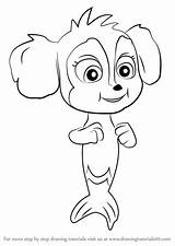 Patrol Paw Pup Mer Baby Coloring Draw Drawing Pages Pups Kids Dog Step Drawingtutorials101 Sketches Cartoon Drawings Visit sketch template