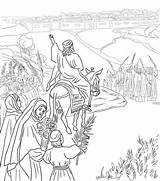 Jerusalem Bible Coloring Triumphal Entry sketch template