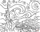 Coloring Pages Starry Night Nights Star Kids sketch template