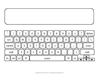 printable keyboard  typing practice  teaching expeditions tpt