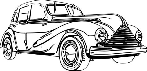 classic car drawings sketch coloring page