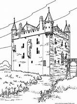 Castle Coloring Pages Medieval Castles Knight Fort Knights Sheets Kids Printable Adults Color Book Fantasy Colorare Da Drawing Palace Colouring sketch template
