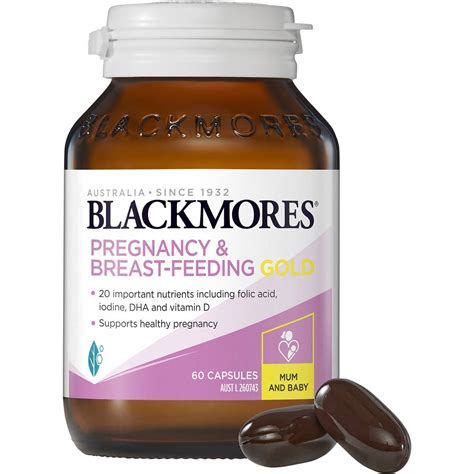 blackmores pregnancy and breastfeeding gold vitamin capsules 60 pack