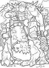 Orc Raider Warcraft Goblin sketch template