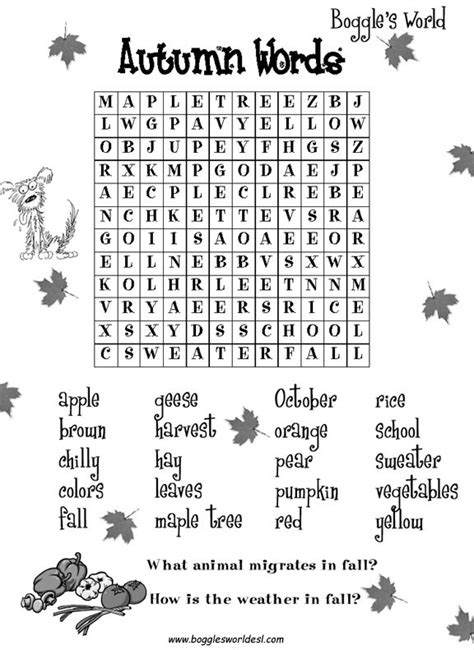autumnwordsearcherjpg worksheets pinterest fall word search