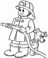 Coloring Firefighter Pages Jobs Printable Kb Fireman Dog sketch template
