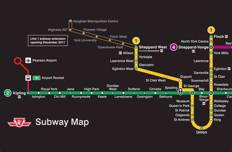 ttc shows   subway route map