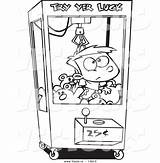 Machine Coloring Pages Claw Arcade Toy Boy Cartoon War Outline Stuck Vending Vector Ron Leishman Getcolorings Getdrawings Color Colorings 620px sketch template