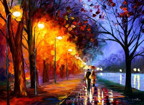 Jump Kiss — Palette Knife Oil Painting On Canvas By Leonid