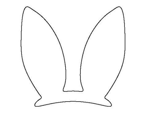 easter bunny ears pattern   printable outline  crafts