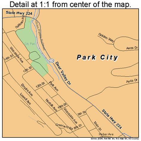 park city utah street map