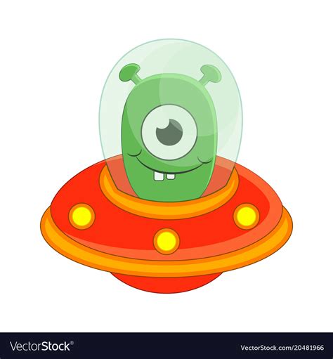 cute cartoon alien isolated  royalty  vector image