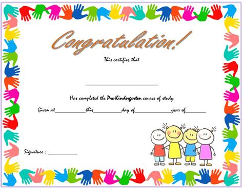 awesome preschool graduation certificate  printable graduation