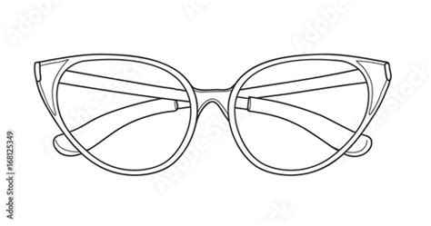 cat eye sunglasses hand drawn line art vector illustration buy this