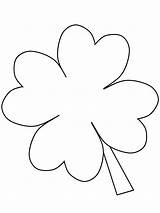 Clover Patrick Coloring Leaf Pages Four Saint Printable Clipart St Shamrock Patricks Color Simple Kids Colouring Drawing Clovers Holidays Shamrocks sketch template