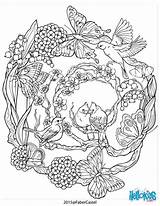 Coloring Mandalas Nature Ausmalen Malvorlagen Dibujos Coloriages Estampados Hellokids Adulte Kostenlos Aves Ausdrucken Kleurplaten Naturais Línea Blumenwiese Maman Plume Tatuajes sketch template