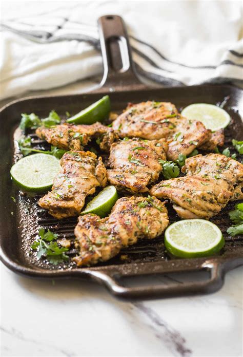 easy cilantro lime grilled chicken thighs recipe watch