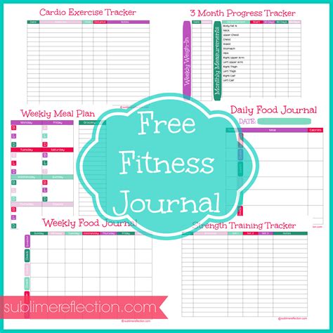 free downloadable fitness journal sublime reflection