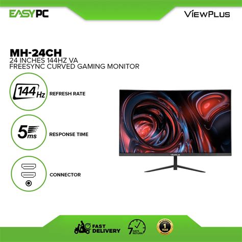 viewplus ms chmh ch  inches hz va curved freesync gaming