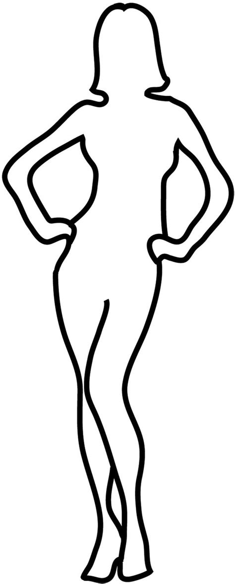 outline  human body clipart clipart
