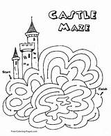 Maze Mazes Kids Printable Castle Coloring Pages Worksheets Print Activity Games Worksheet Castle2 Puzzle Channel Fairy Halloween Rainbow Solving Magic sketch template