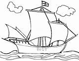Columbus Pinta Christopher Ship Coloring sketch template