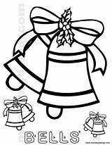 Coloring Christmas Pages Printable Bells Stocking Bow Kids Wedding Printables Print Bell Color Getcolorings Holiday Getdrawings sketch template