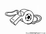 Whistle Colouring Soccer Coloring Drawing Pages Sheet Getdrawings Title sketch template