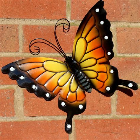 butterflies garden decoration multi coloured metal outdoor butterfly xl