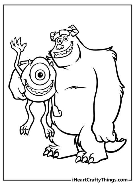 sully monsters  coloring page home design ideas