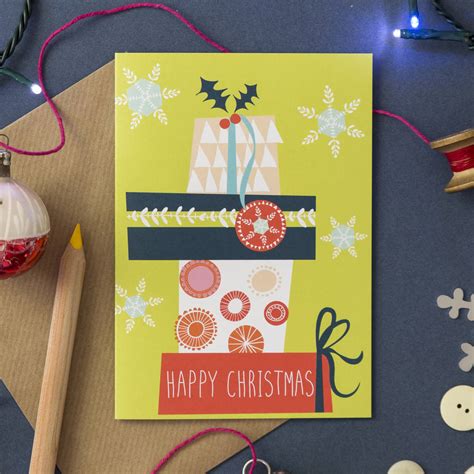 parcel christmas card  jane farnham notonthehighstreetcom