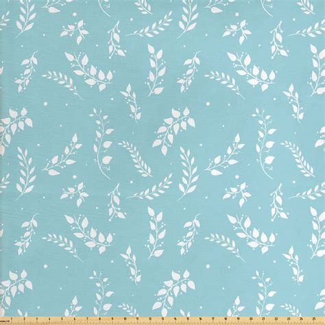 tree fabric   yard blooming branches  small delicate leaves