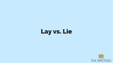 laying vs lying
