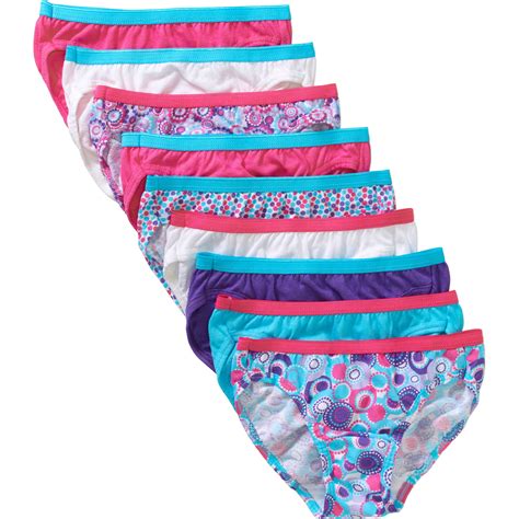 Hanes Girls Big Girls Bikini 10 Pack Girls Underwear